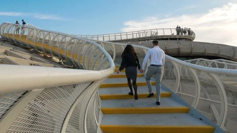 The couple observation deck Stock Footage 88192038