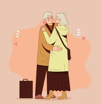 Couple of old ones Illustrazione stock