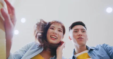 Couple open delivery box Stock Footage 160269331