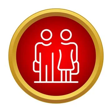 Couple or people user interface icon symbol Stockillustratie