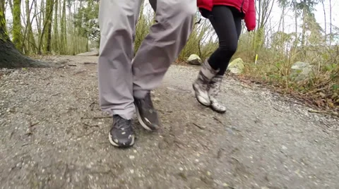 Couple out hiking Stock Footage 35928503