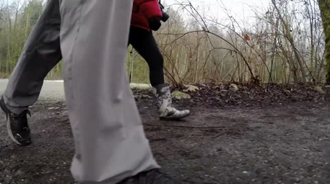 Couple out hiking Stock Footage 35928536