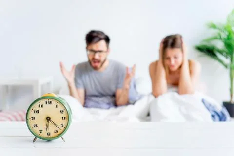 Couple is overslept Stock Photos