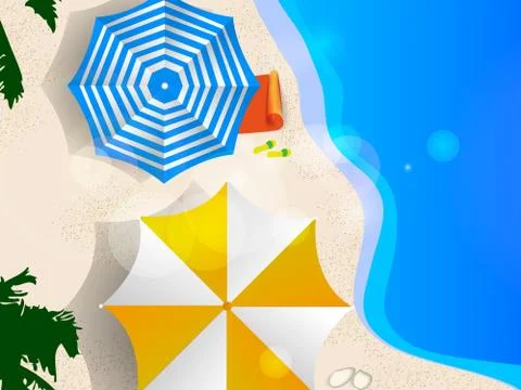 Couple of parasols Stock Illustration