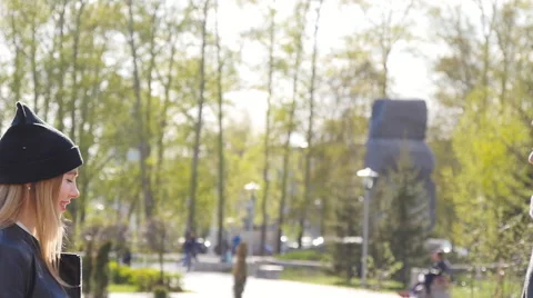 Couple in the park Stock Footage 62690928