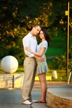 Couple in the park Stock Photos