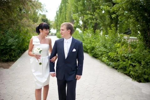 Couple in the park Stock Photos