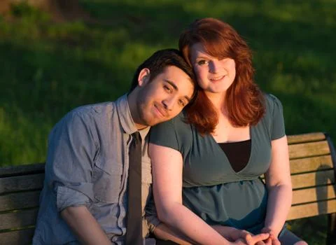 Couple in the park Stock Photos