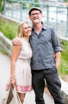 Couple in a park Stock Photos