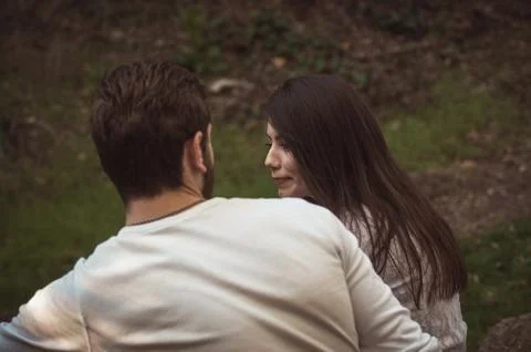 Couple in park Stock Photos