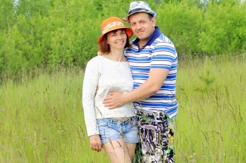 Couple in the park Stock Photos