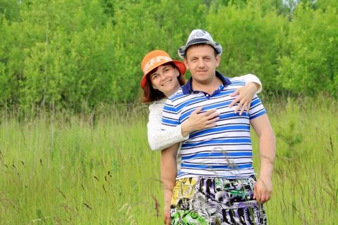 Couple in the park Stock Photos