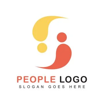 Couple people logo Stock Illustration