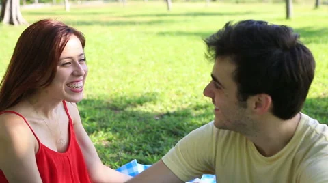 Couple at picnic Stock Footage 46871557