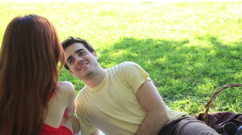 Couple at picnic Stock Footage 46871599