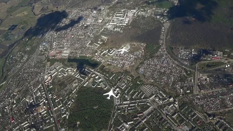 A couple of planes out to the left Stock Footage 83488541