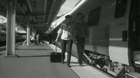 A couple on a platform Stock-Footage 11289470