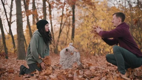Couple playing with dog. Stock Footage 165109958