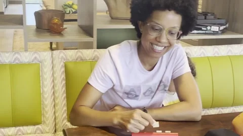 Couple playing scrabble 動画素材 247207729