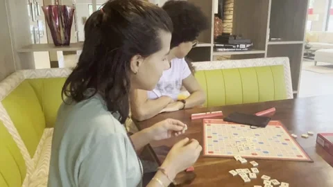 Couple playing scrabble 動画素材 247207737