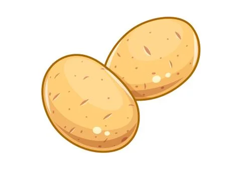 Couple potatoes vector illustration eps10 isolated white Stock-Illustration