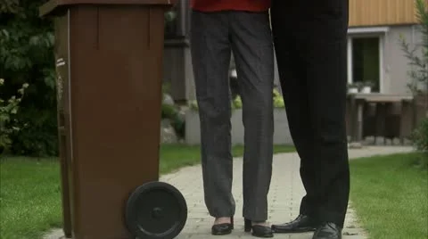 A couple with recyclable refuse Video stock 11289204