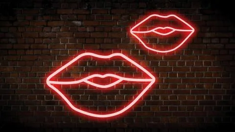 A couple of red lips Stock Photos