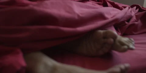 Couple relaxing on bed Stock Footage 58860062