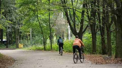 Couple Riding On Bicycles Stock Footage 80233320