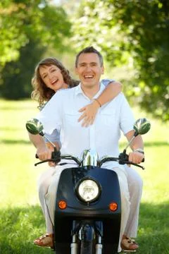 Couple riding Stock Photos