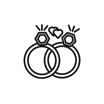 Couple Ring icon vector set collection for web Ilustração Stock