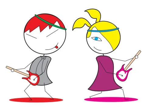 Couple rock Stock Illustration