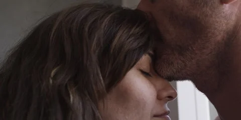 Couple romancing in bedroom Video stock 58860235