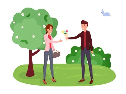 Couple on romantic date vector illustration Stock Illustration