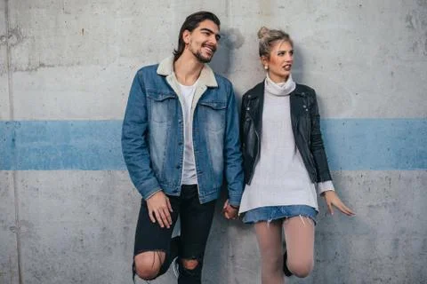 Couple at the rooftop date Stock-Fotos