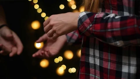 Couple rubbing their hands Stock Footage 83143819