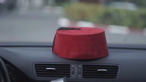 Couple runners in the middle Small Back Street Between Buildings at Morocco Stock Footage 106424117