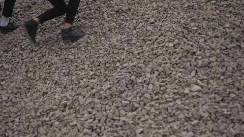 The couple is running on rubble Stock Footage 91774410