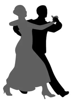 Couple salsa tango dancers Stock Illustration
