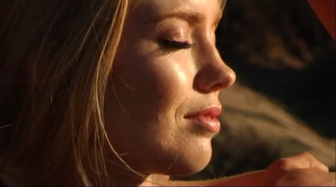 Couple in sand dune on beach Stock Footage 43688686