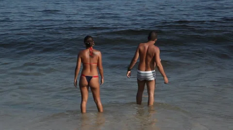 Couple at sea Stock Footage 37632405