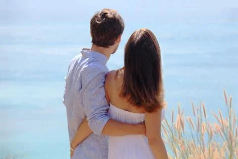 Couple at seaside Stock Photos
