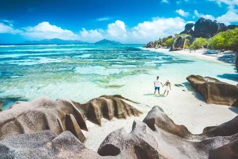 Couple on Seychelles Stock Photos