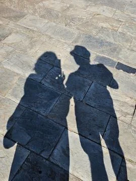Couple shadows Stock Photos