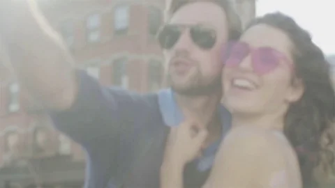 Couple sightseeing in city Stock Footage 75169316