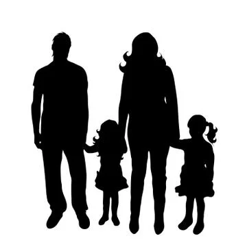 Couple silhouette Stock Illustration