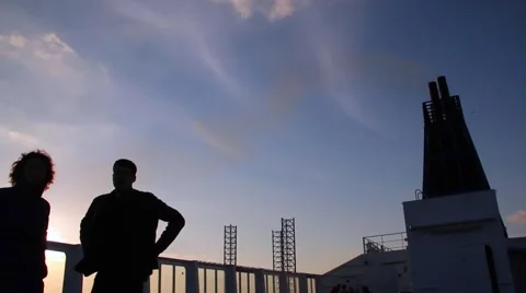 Couple Silhouette with the sunset Stock Footage 63350701