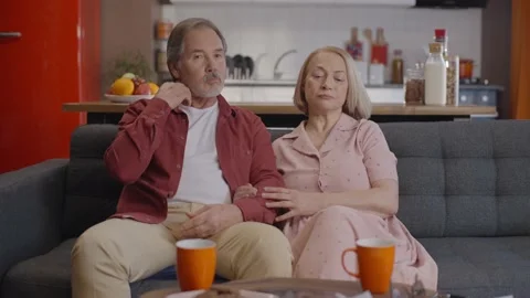 Couple sitting at home concept. Stock Footage 148673010
