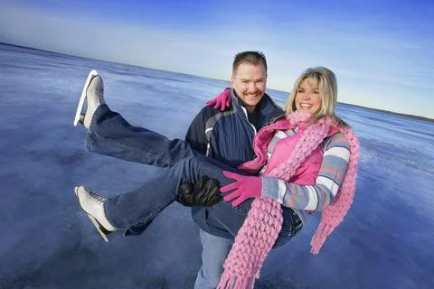 Couple Skating Stock Photos