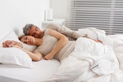 Couple sleeping Stock Photos
